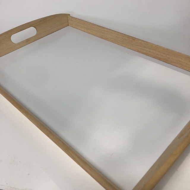 TRAY, Wooden w White Inset - Large